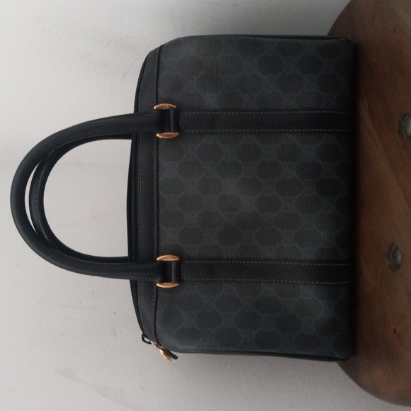Authentic Vintage Gucci GG Monogram Supreme Sherry Web Ophidia Boston Doctor Bag - Picture 3 of 9